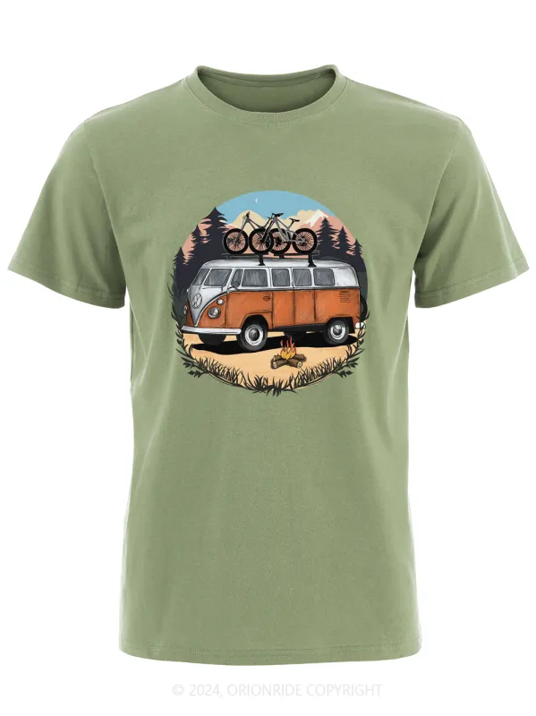 Orionride Short Sleeves Retro Camper Vans Bike T-Shirt sold by Orionride