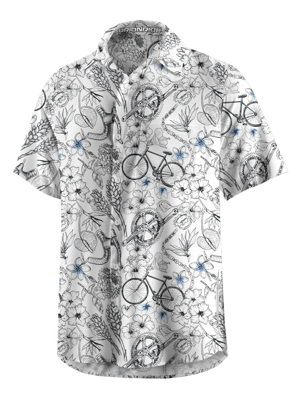 Orionride Short Sleeves Plumeria Cycling Zipper Pockets Ultra Lightweight Gravel Shirt sold by Orionride product image thumbnail 4