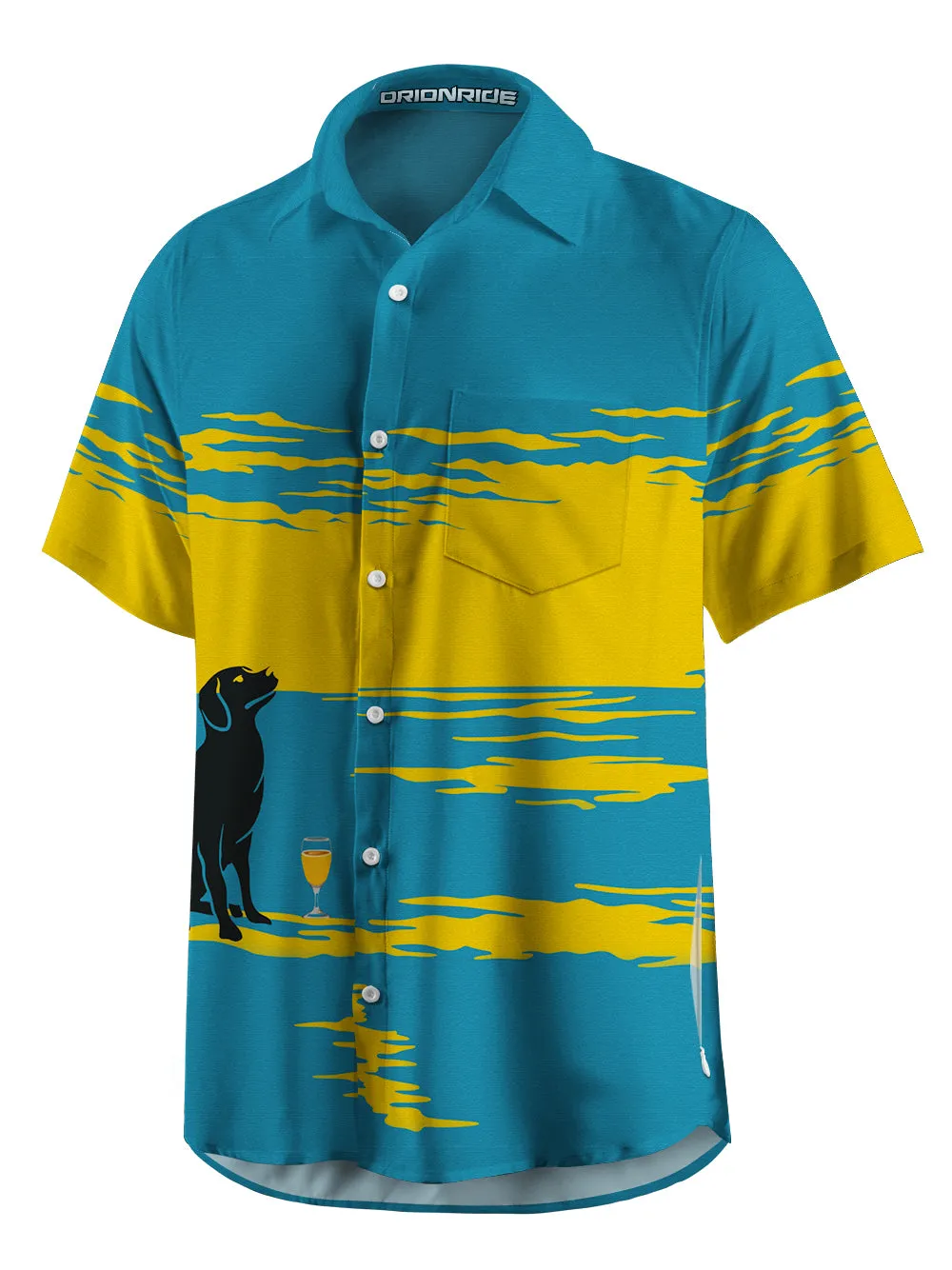 Orionride Short Sleeves Labrador on The Beach Zipper Pockets Ultra Lightweight Gravel Shirt sold by Orionride product image thumbnail 2