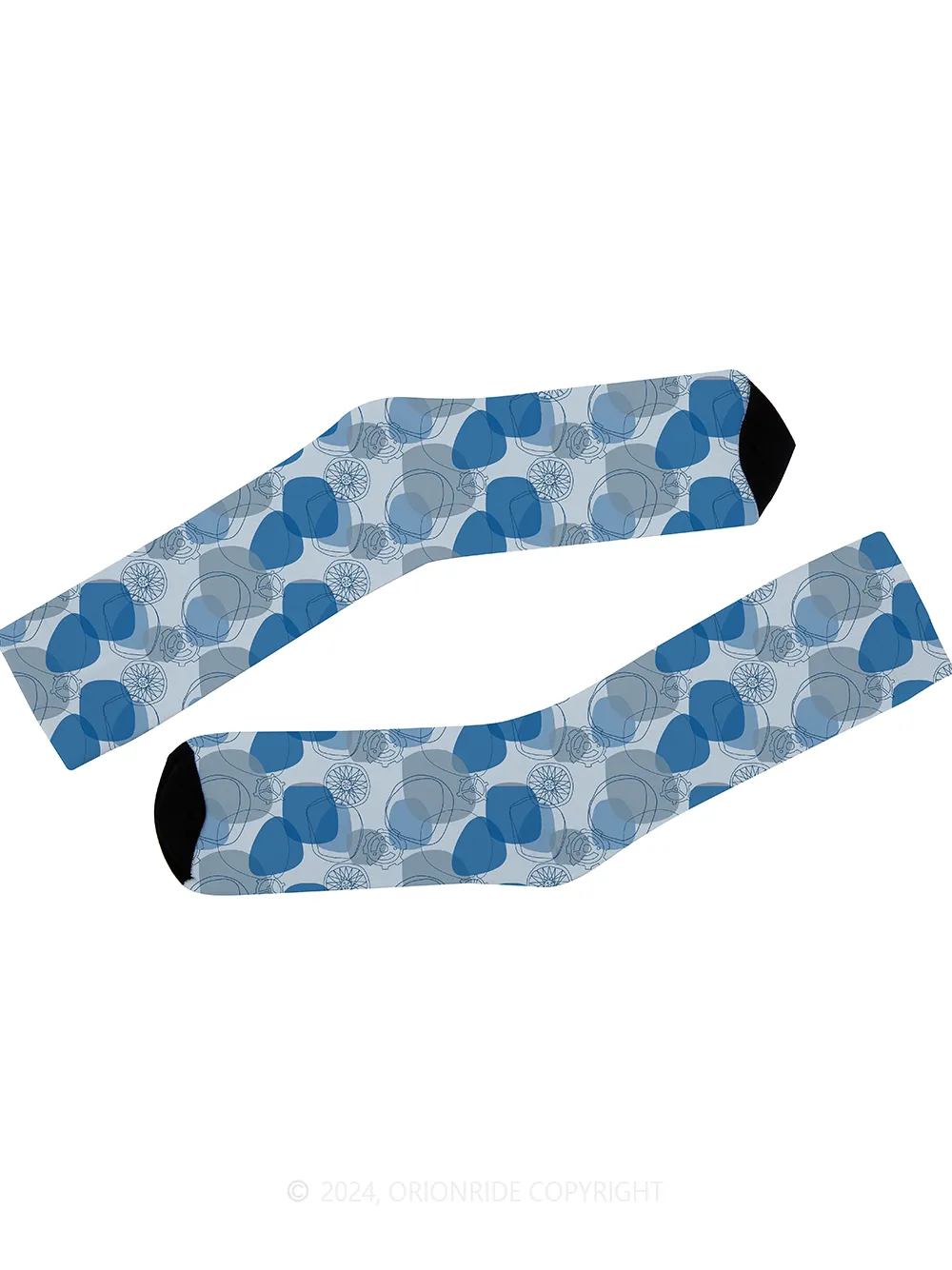 Orionride Blue Abstract Geometric Cycling Socks sold by Orionride product image thumbnail 3