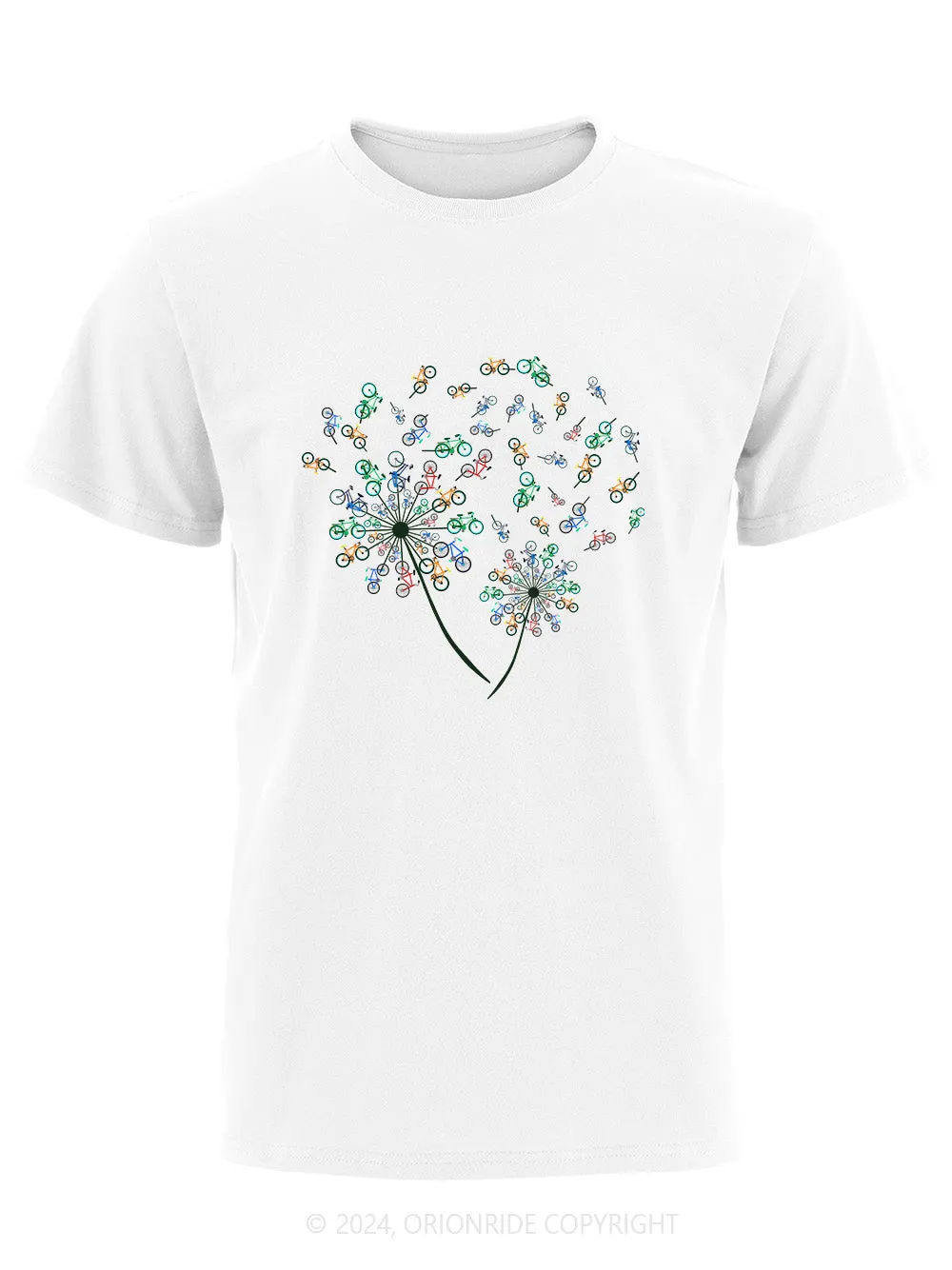 Orionride Short Sleeves Dandelion Bike T-Shirt sold by Orionride product image thumbnail 2