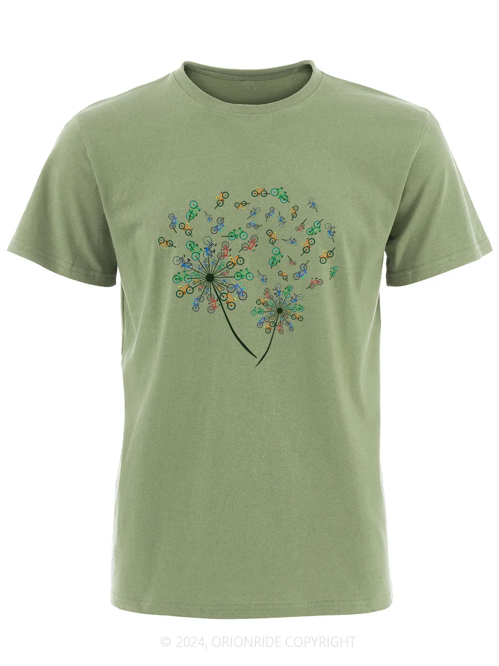 Orionride Short Sleeves Dandelion Bike T-Shirt sold by Orionride product image thumbnail 4