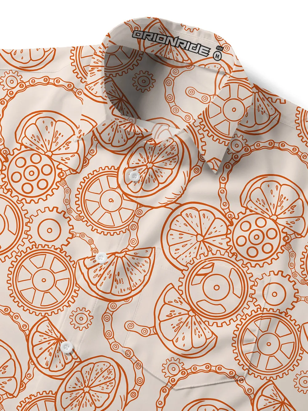 Orionride Short Sleeves Orange Gear Zipper Pockets Ultra Lightweight Gravel Shirt sold by Orionride product image thumbnail 5