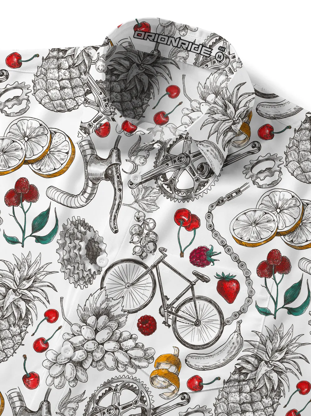 Orionride Short Sleeves Fruit Sketch Zipper Pockets Ultra Lightweight Gravel Shirt sold by Orionride product image thumbnail 4