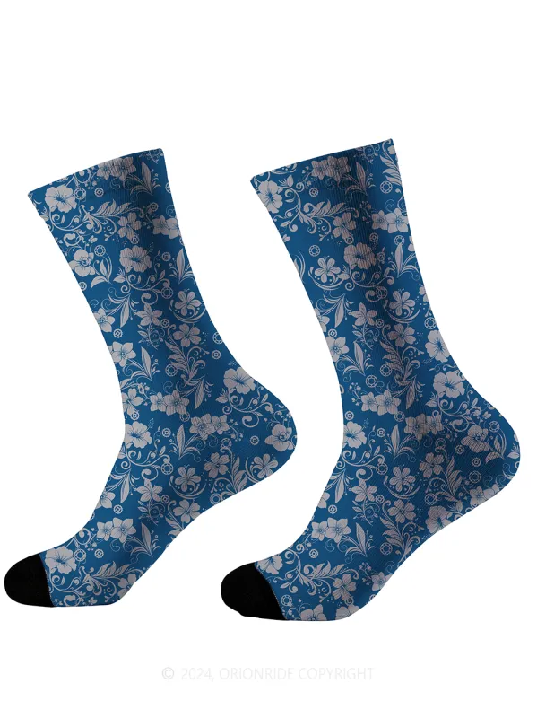 Orionride Hawaiian Flowers Cycling Socks sold by Orionride