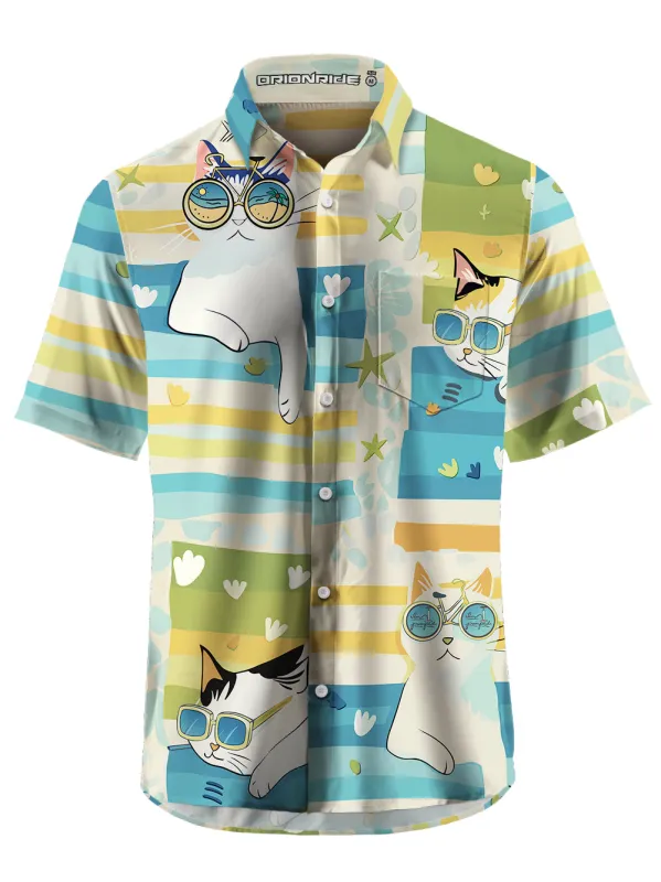 Orionride Short Sleeves Four Cats Zipper Pockets Ultra Lightweight Gravel Shirt sold by Orionride