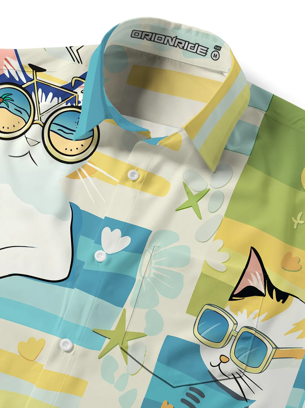 Orionride Short Sleeves Four Cats Zipper Pockets Ultra Lightweight Gravel Shirt sold by Orionride product image thumbnail 4