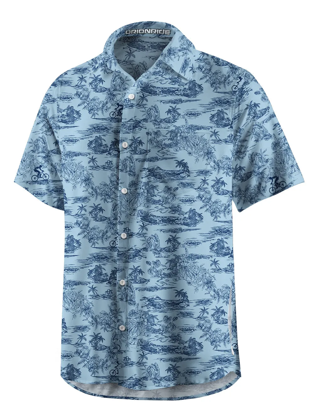Orionride Short Sleeves Blue Island Zipper Pockets Ultra Lightweight Gravel Shirt sold by Orionride product image thumbnail 2