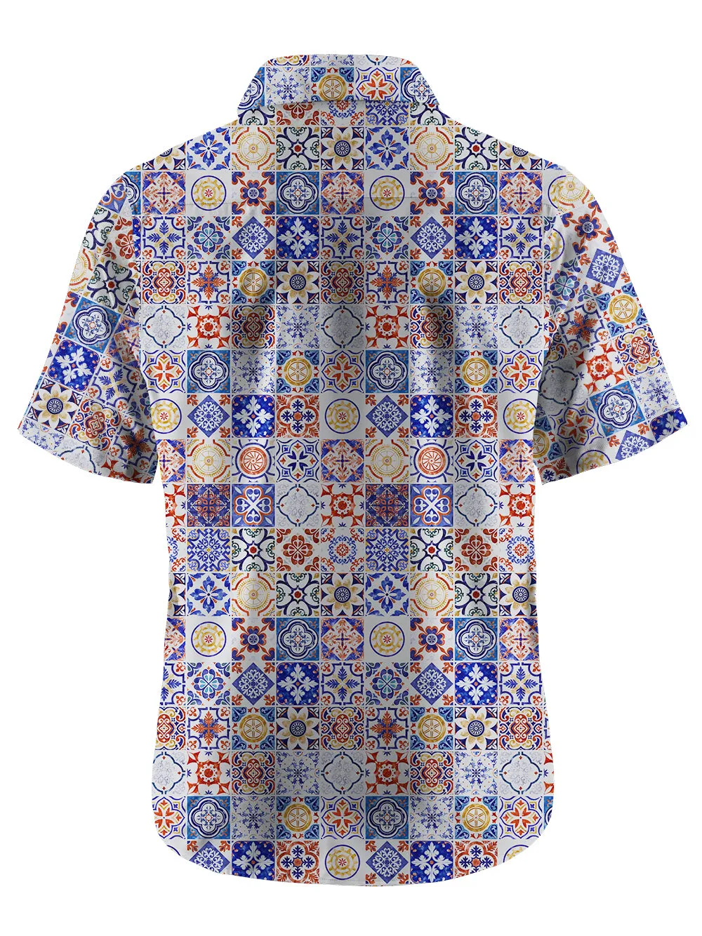 Orionride Short Sleeves Flower Tiles Zipper Pockets Ultra Lightweight Gravel Shirt sold by Orionride product image thumbnail 3