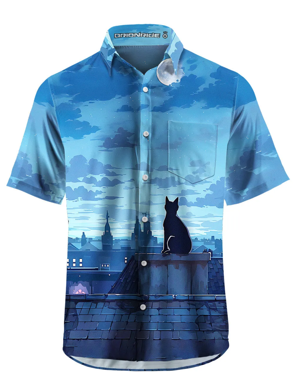 Orionride Short Sleeves Black Cat Zipper Pockets Ultra Lightweight Gravel Shirt sold by Orionride