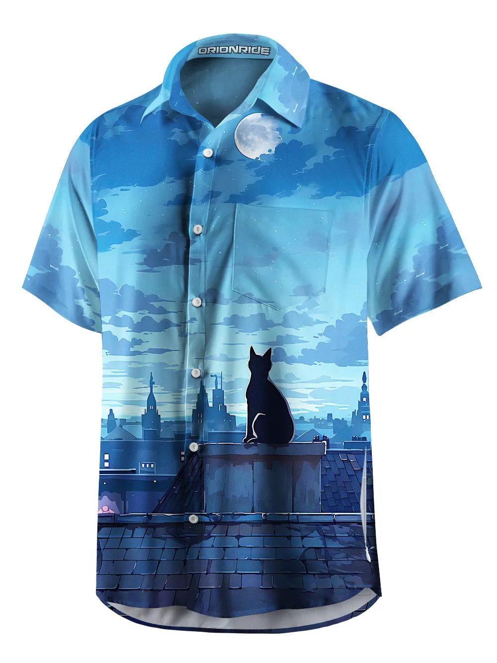 Orionride Short Sleeves Black Cat Zipper Pockets Ultra Lightweight Gravel Shirt sold by Orionride product image thumbnail 2