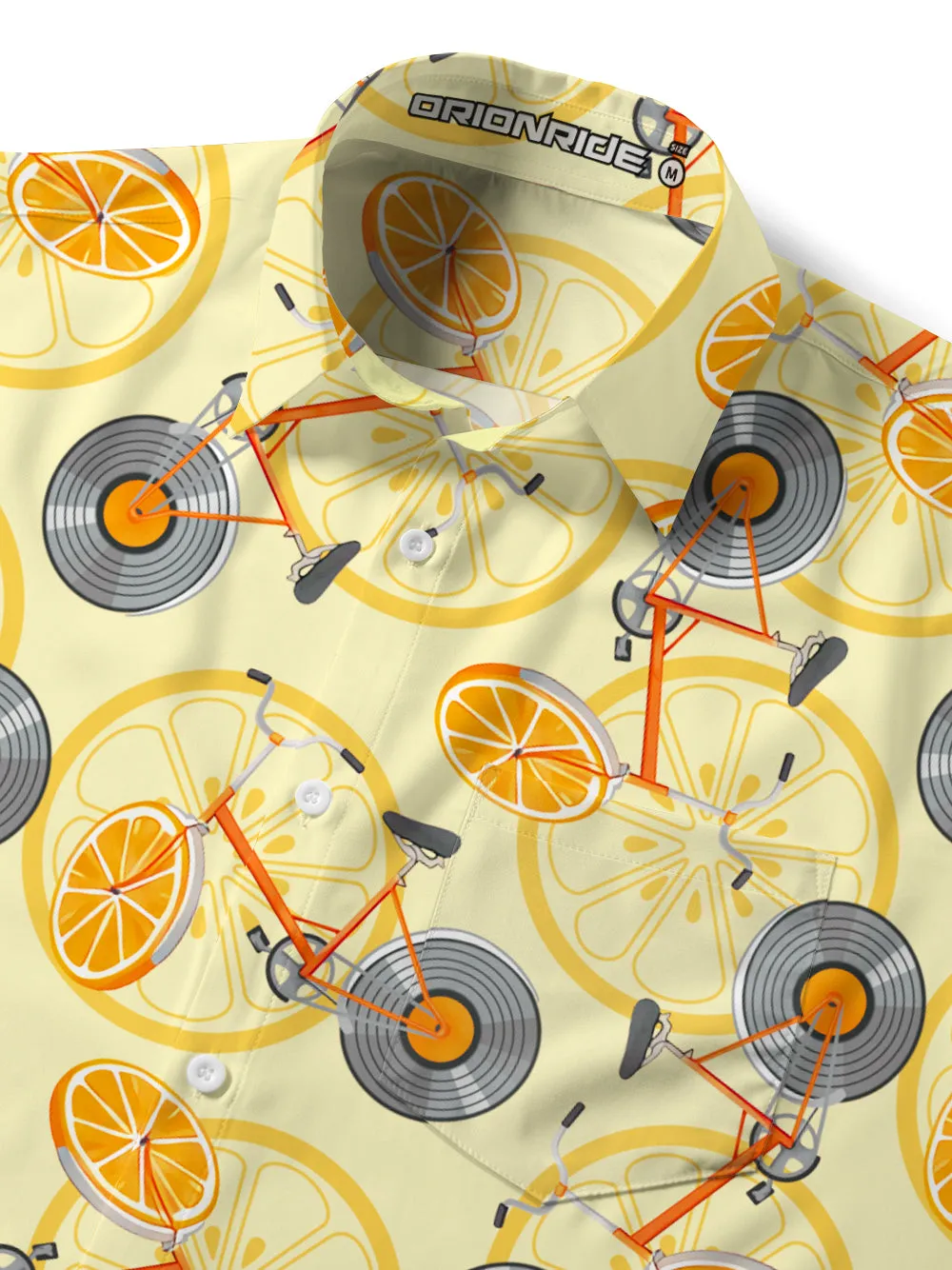 Orionride Short Sleeves Record Orange Bicycle Zipper Pockets Ultra Lightweight Gravel Shirt sold by Orionride product image thumbnail 4