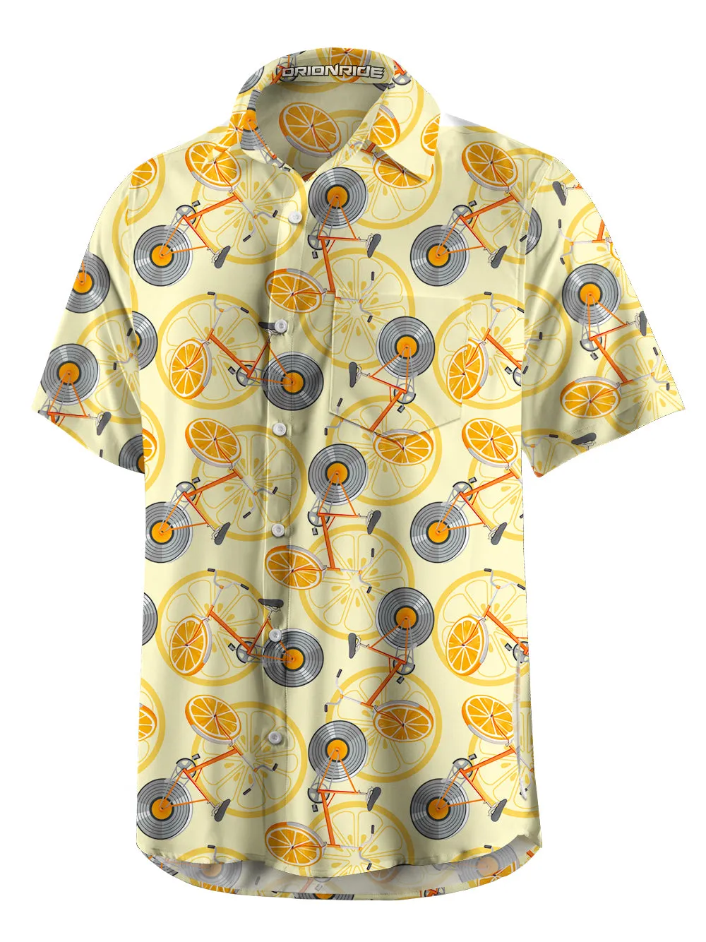 Orionride Short Sleeves Record Orange Bicycle Zipper Pockets Ultra Lightweight Gravel Shirt sold by Orionride product image thumbnail 2