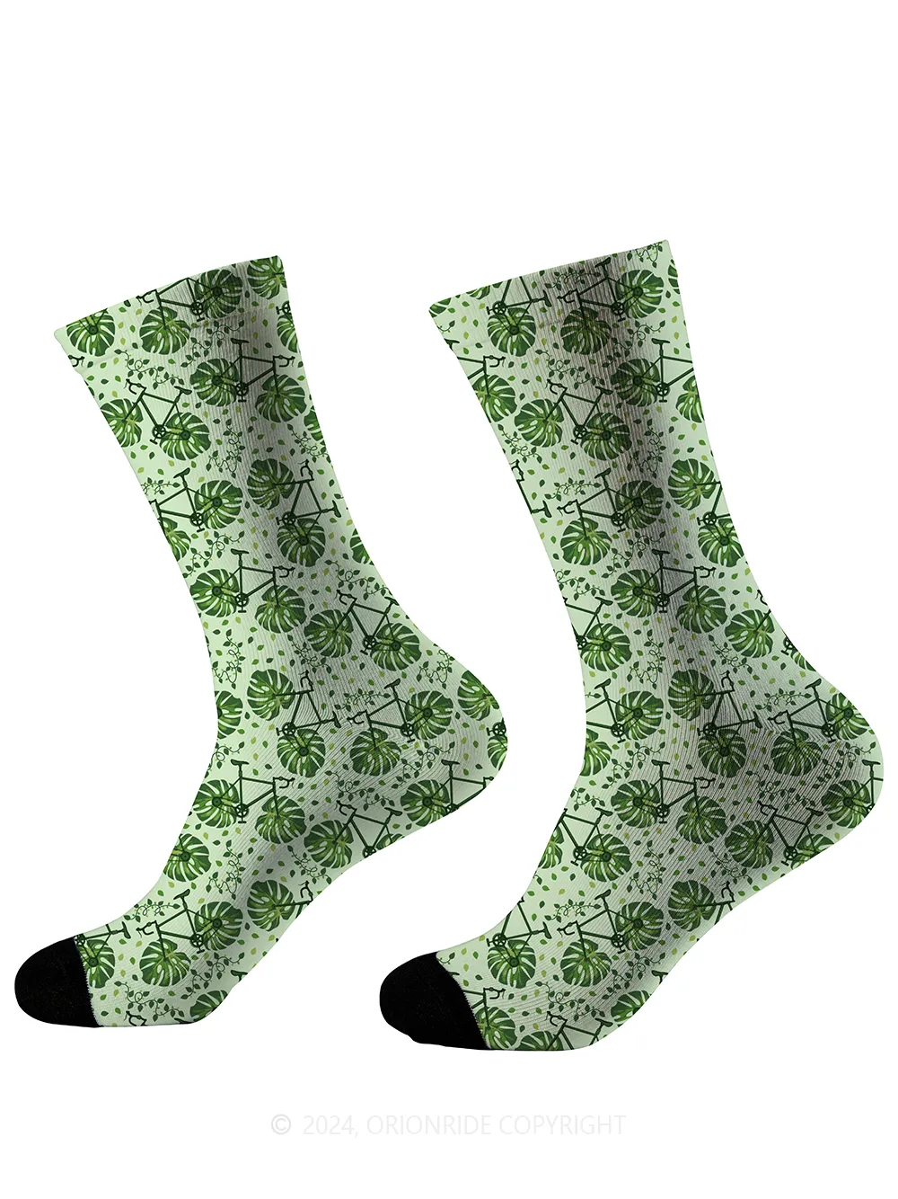 Orionride Monstera Cycling Socks sold by Orionride