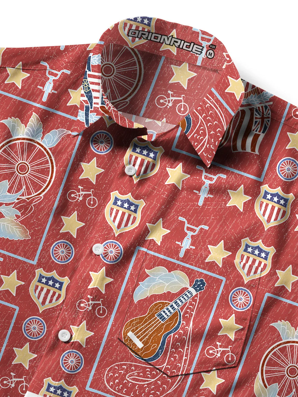 Orionride Short Sleeves Spirit of Freedom Zipper Pockets Ultra Lightweight Gravel Shirt sold by Orionride product image thumbnail 4