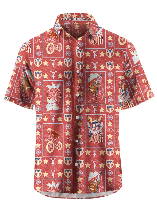 Orionride Short Sleeves Spirit of Freedom Zipper Pockets Ultra Lightweight Gravel Shirt sold by Orionride