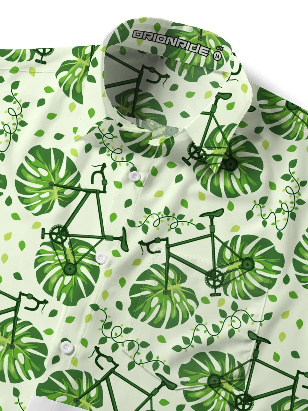 Orionride Short Sleeves Monstera Bike Zipper Pockets Ultra Lightweight Gravel Shirt sold by Orionride product image thumbnail 4