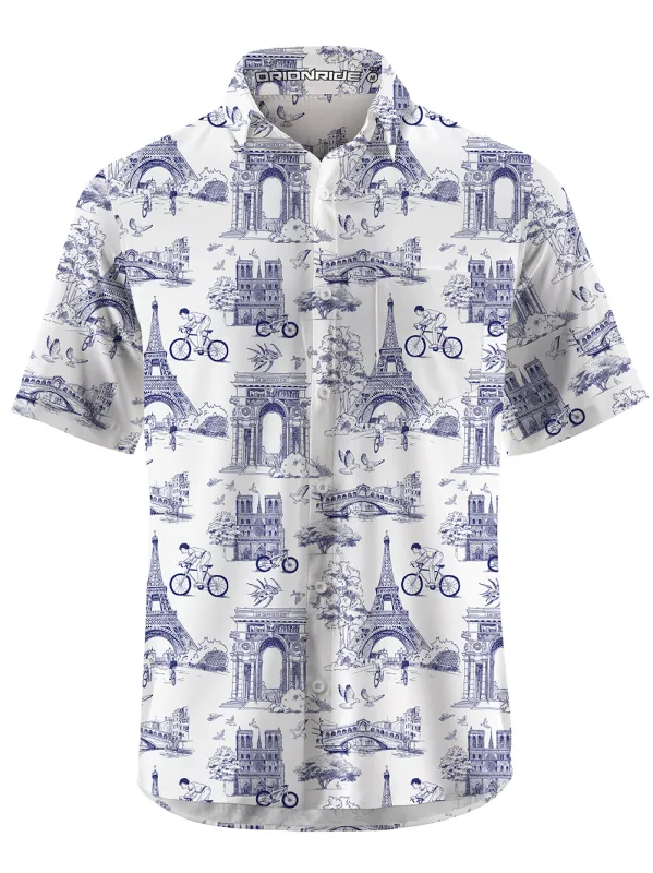 Orionride Short Sleeves Paris Stories Zipper Pockets Ultra Lightweight Gravel Shirt sold by Orionride
