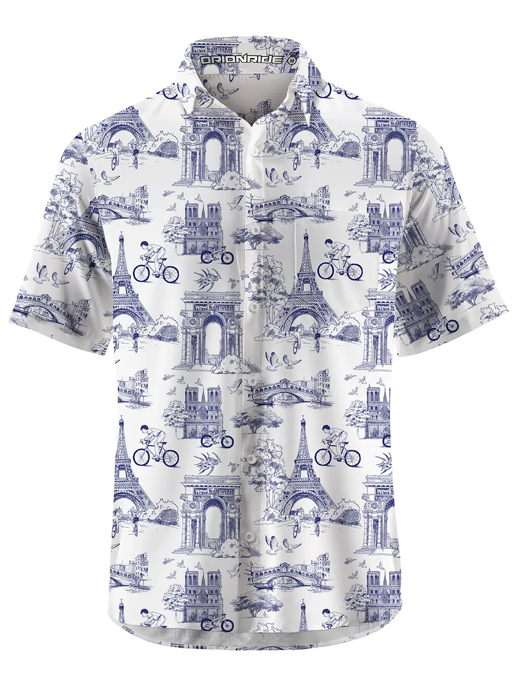 Orionride Short Sleeves Paris Stories Zipper Pockets Ultra Lightweight Gravel Shirt sold by Orionride