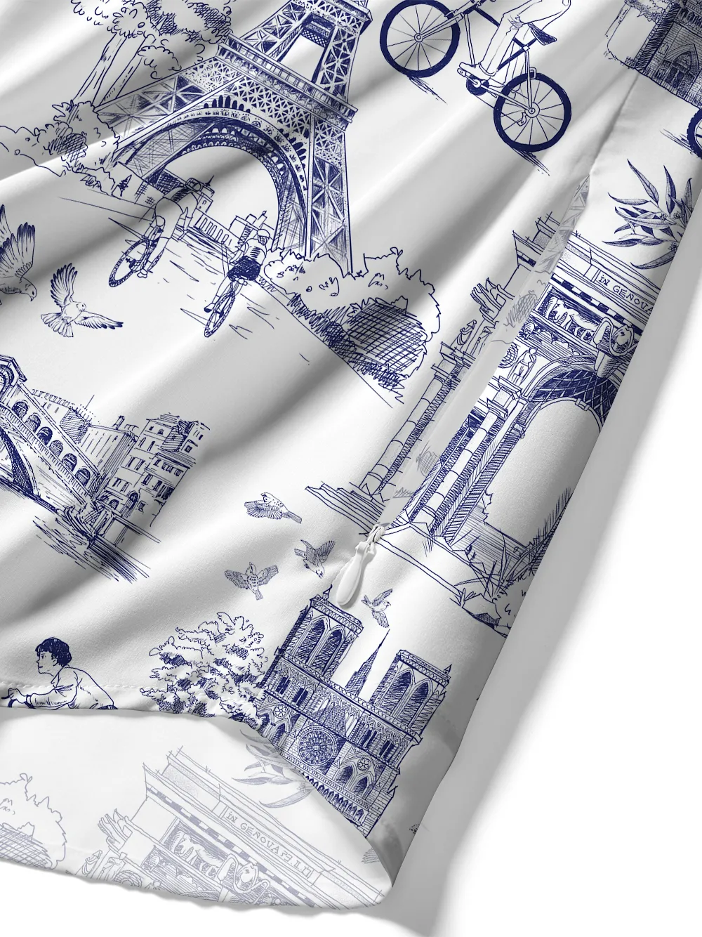 Orionride Short Sleeves Paris Stories Zipper Pockets Ultra Lightweight Gravel Shirt sold by Orionride product image thumbnail 5