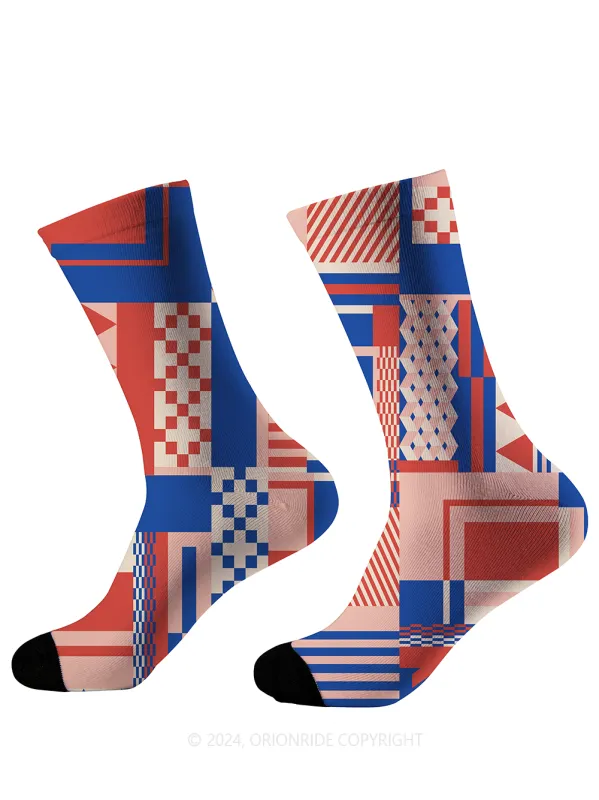 Orionride Geometric Patterns Cycling Socks sold by Orionride