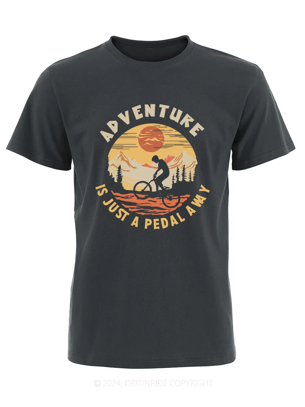 Orionride Short Sleeves Sunset Ride Bike T-Shirt sold by Orionride product image thumbnail 4