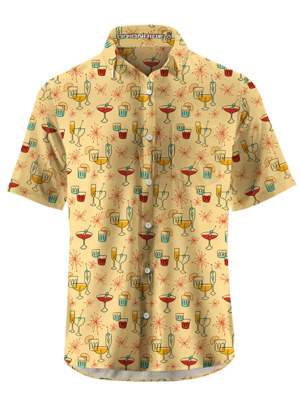 Orionride Short Sleeves Wine Glass Fireworks Zipper Pockets Ultra Lightweight Gravel Shirt sold by Orionride