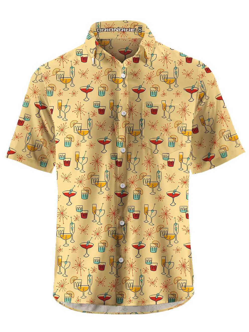 Orionride Short Sleeves Wine Glass Fireworks Zipper Pockets Ultra Lightweight Gravel Shirt sold by Orionride