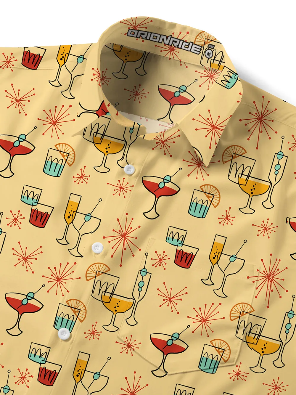 Orionride Short Sleeves Wine Glass Fireworks Zipper Pockets Ultra Lightweight Gravel Shirt sold by Orionride product image thumbnail 4