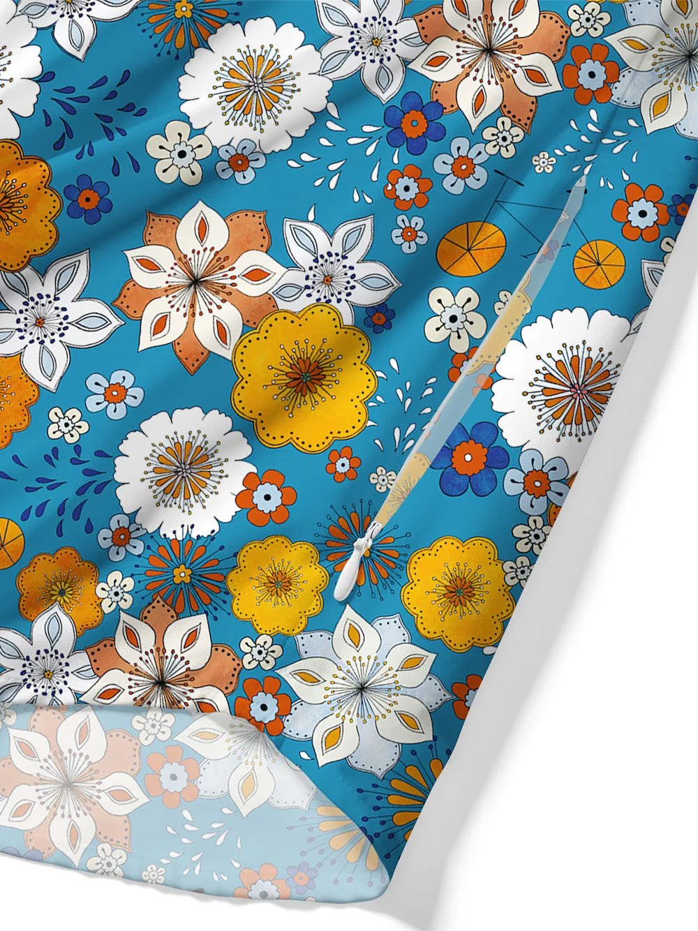 Orionride Short Sleeves Multicolor Flowers Zipper Pockets Ultra Lightweight Gravel Shirt sold by Orionride product image thumbnail 5