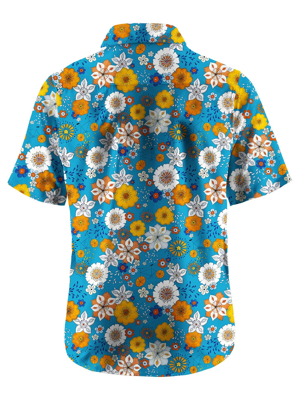 Orionride Short Sleeves Multicolor Flowers Zipper Pockets Ultra Lightweight Gravel Shirt sold by Orionride product image thumbnail 3