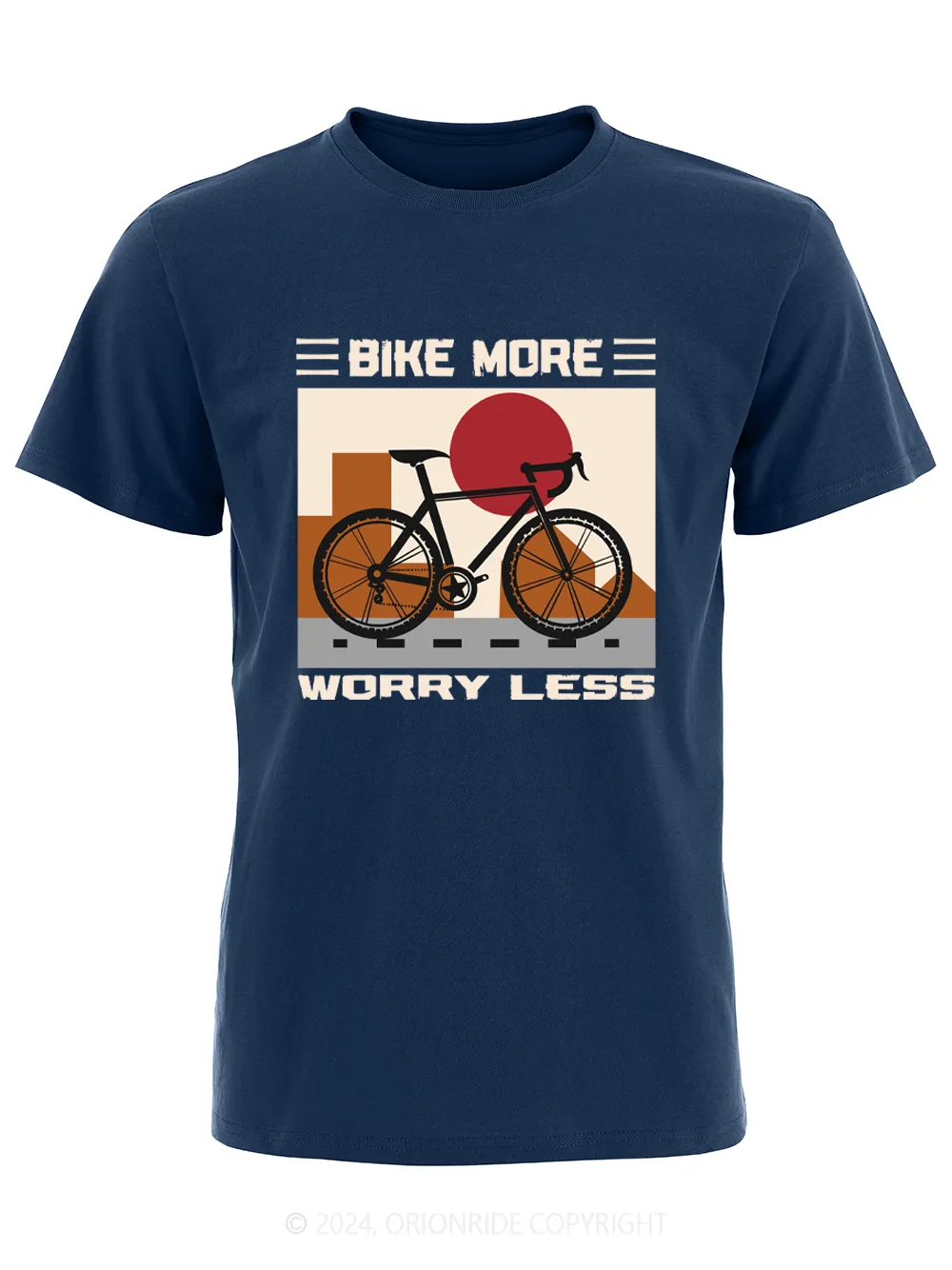 Orionride Short Sleeves Bike More Worry Less Bike T-Shirt sold by Orionride product image thumbnail 2