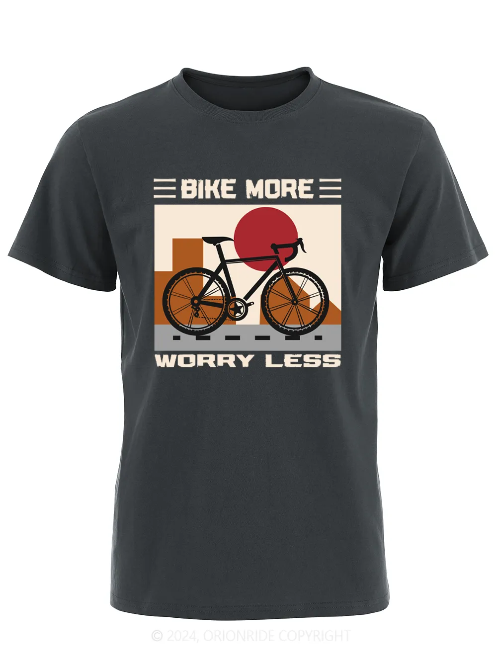 Orionride Short Sleeves Bike More Worry Less Bike T-Shirt sold by Orionride product image thumbnail 3