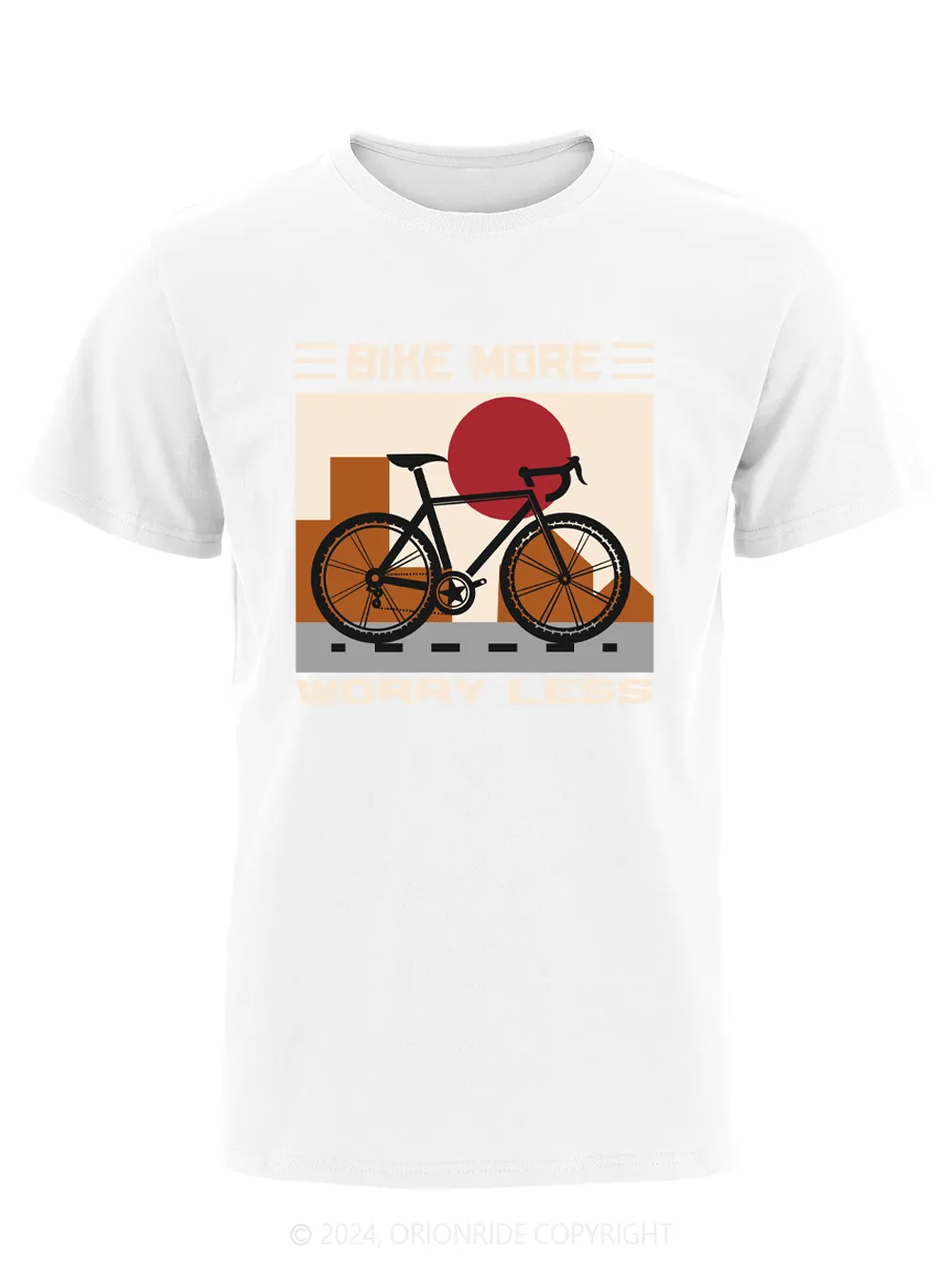 Orionride Short Sleeves Bike More Worry Less Bike T-Shirt sold by Orionride product image thumbnail 4