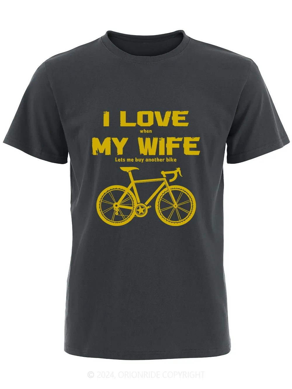Orionride Short Sleeves I Love My Wife Bike T-Shirt sold by Orionride product image thumbnail 3