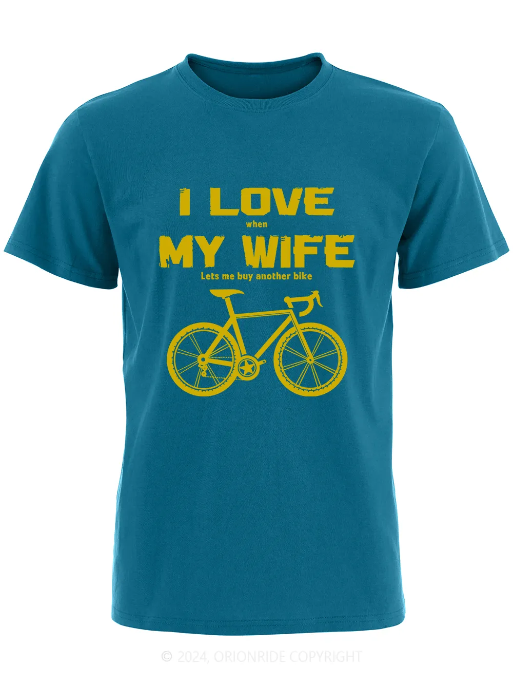 Orionride Short Sleeves I Love My Wife Bike T-Shirt sold by Orionride product image thumbnail 4