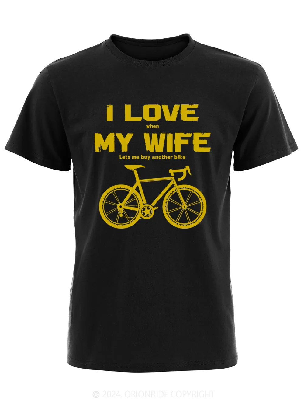 Orionride Short Sleeves I Love My Wife Bike T-Shirt sold by Orionride product image thumbnail 2