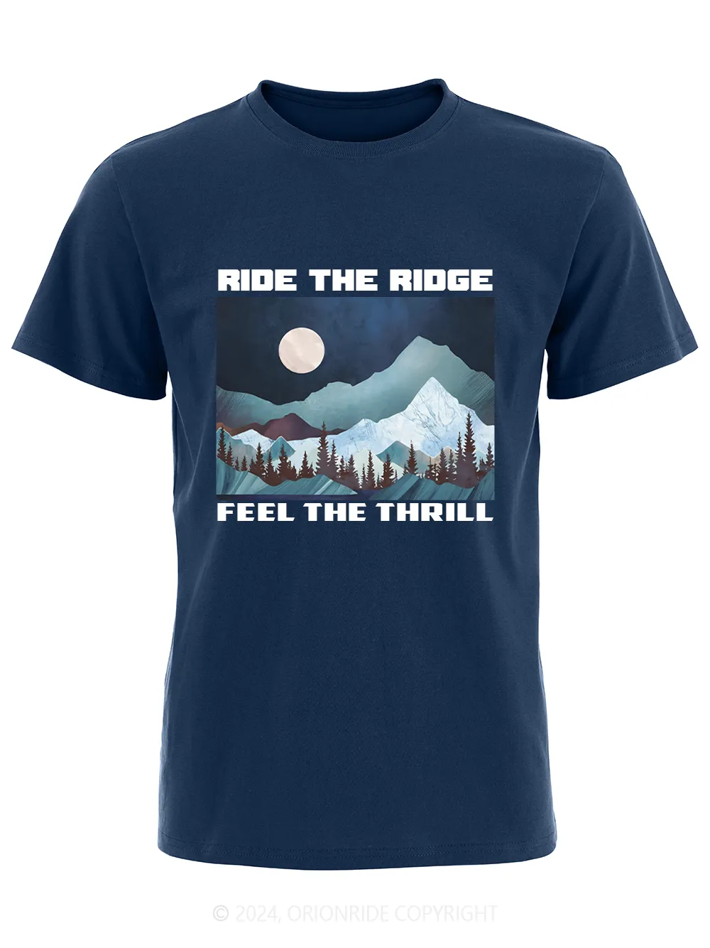 Orionride Short Sleeves Night Forest Bike T-Shirt sold by Orionride product image thumbnail 2