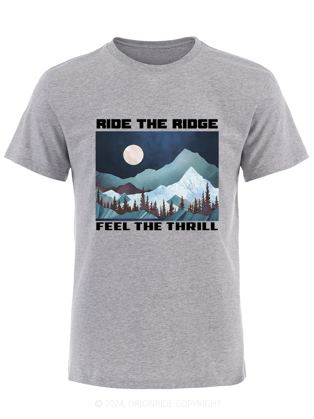 Orionride Short Sleeves Night Forest Bike T-Shirt sold by Orionride product image thumbnail 4