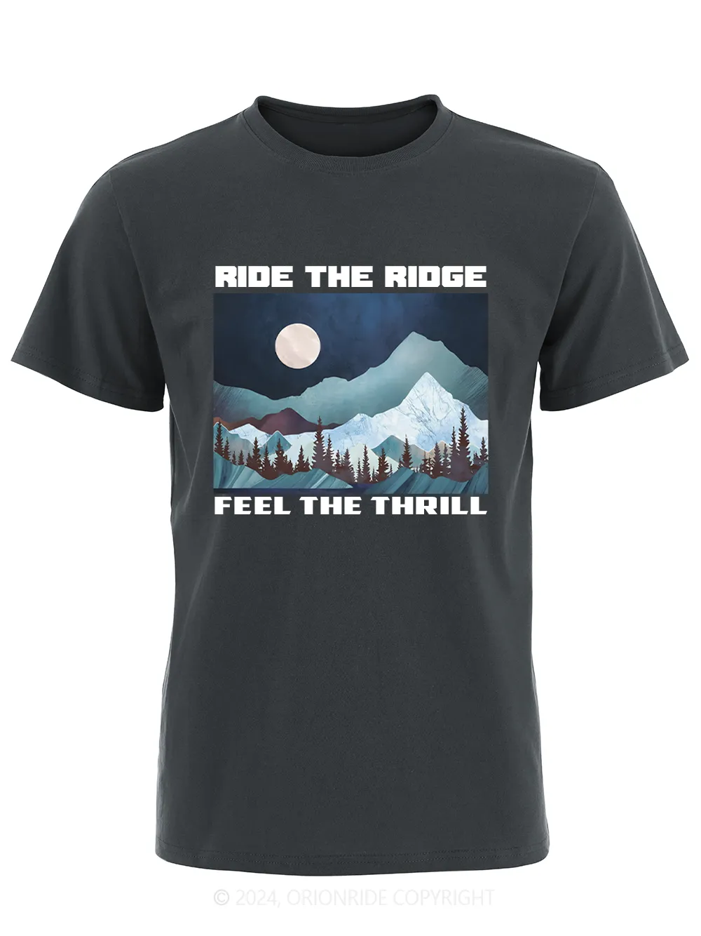 Orionride Short Sleeves Night Forest Bike T-Shirt sold by Orionride product image thumbnail 5