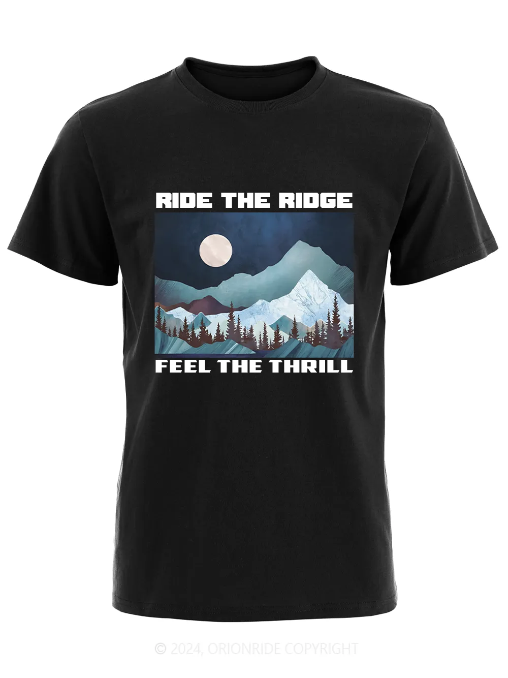 Orionride Short Sleeves Night Forest Bike T-Shirt sold by Orionride product image thumbnail 3