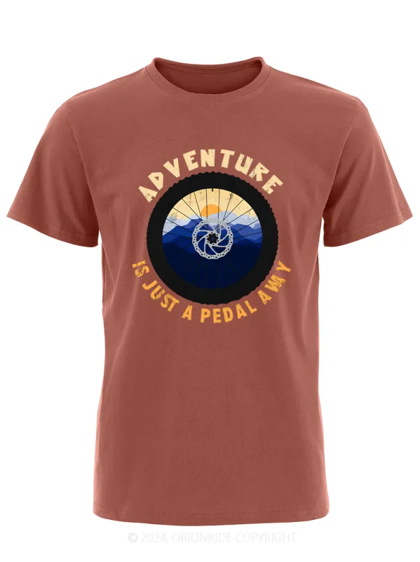 Orionride Short Sleeves Wheel Sunset Bike T-Shirt sold by Orionride