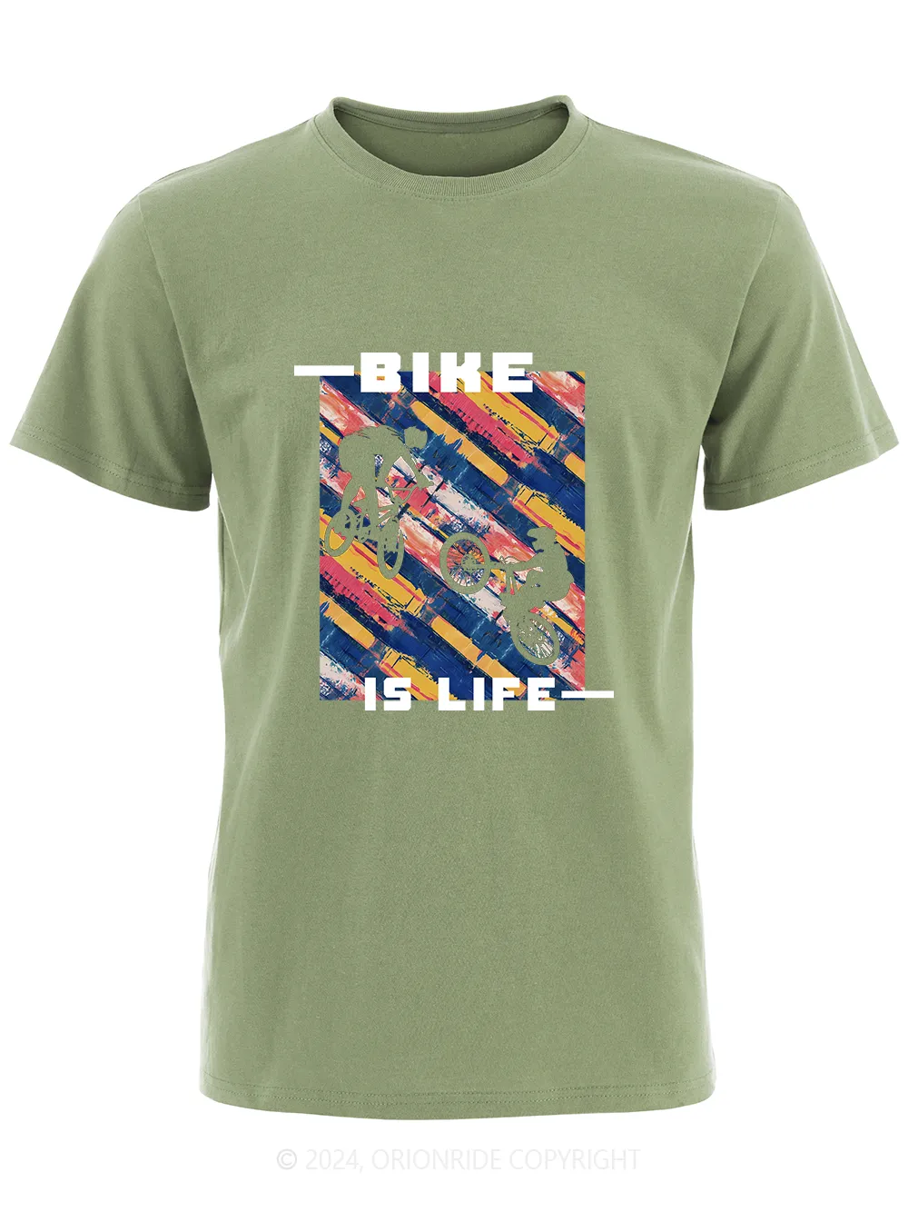 Orionride Short Sleeves Bike Is Life Bike T-Shirt sold by Orionride product image thumbnail 2