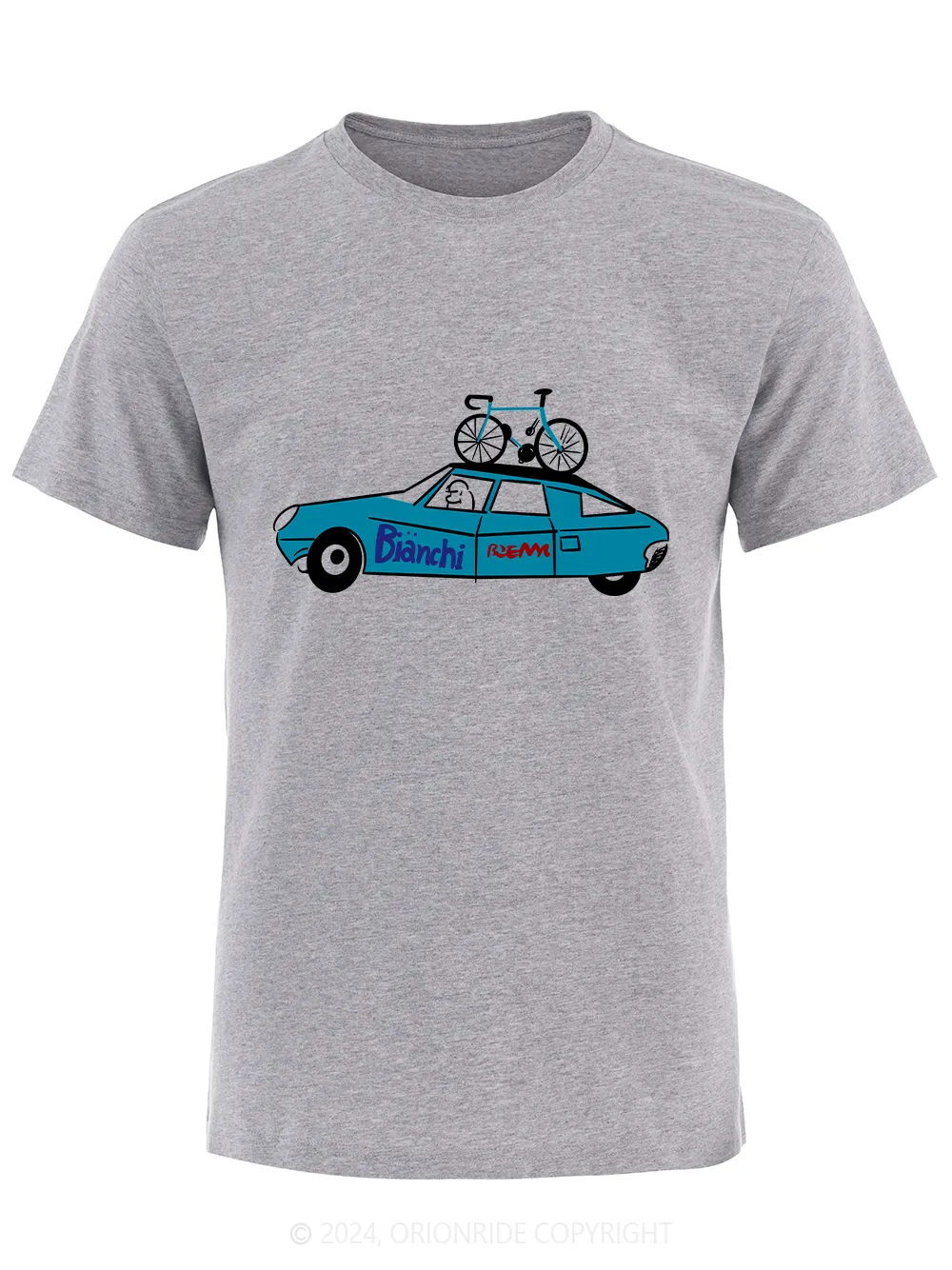 Orionride Short Sleeves Blue Car Bike T-Shirt sold by Orionride