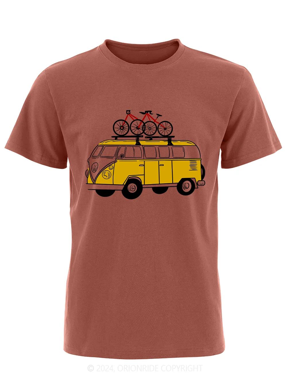 Orionride Short Sleeves Yellow Bus Bike T-Shirt sold by Orionride product image thumbnail 5