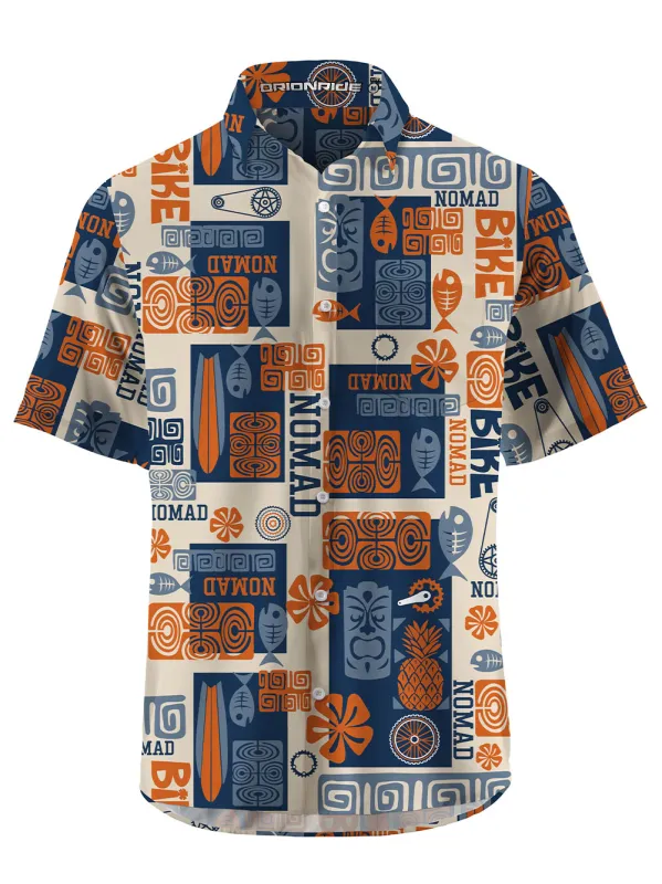 Orionride Short Sleeves Ethnic Style Zipper Pockets Ultra Lightweight Gravel Shirt sold by Orionride