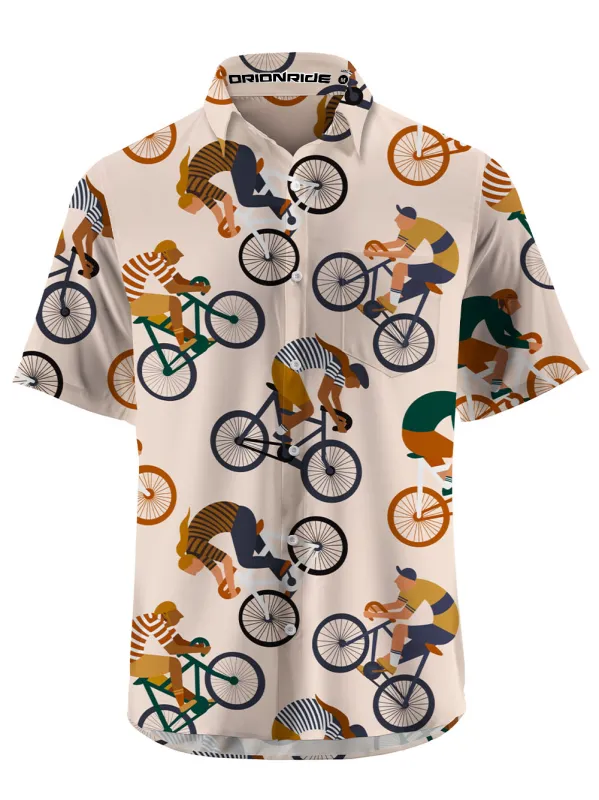 Orionride Short Sleeves Retro Cycling Zipper Pockets Ultra Lightweight Gravel Shirt sold by Orionride