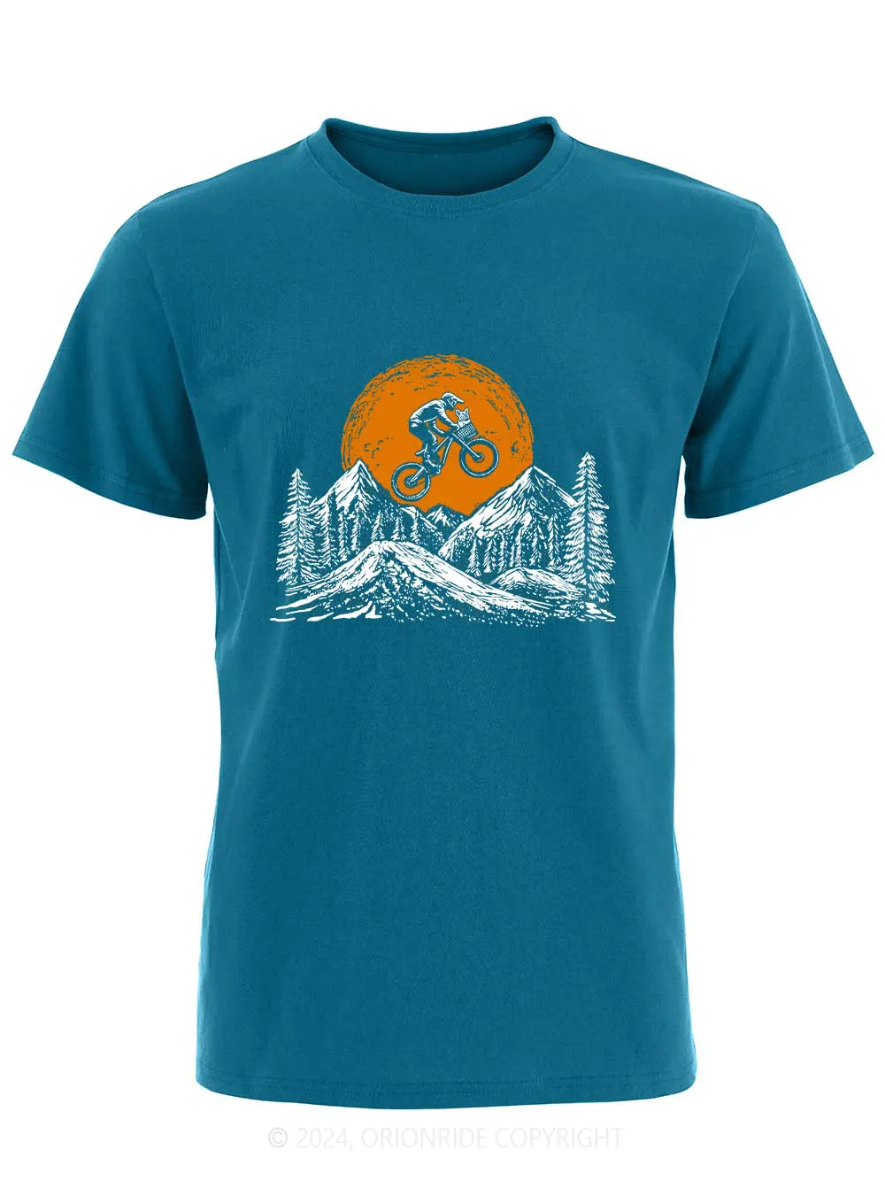 Orionride Short Sleeves Mountain Bike With Dog Bike T-Shirt sold by Orionride