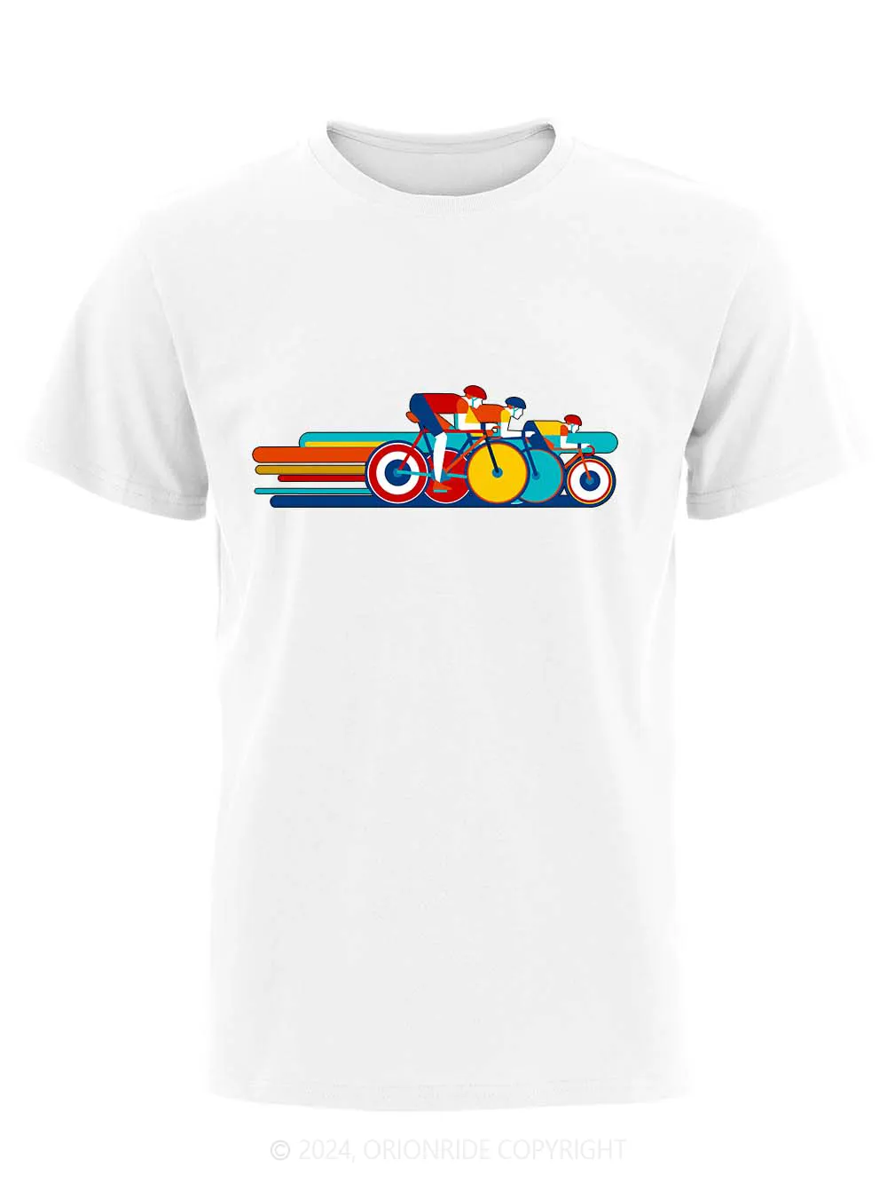 Orionride Short Sleeves Color Bar Cycling Bike T-Shirt sold by Orionride product image thumbnail 4