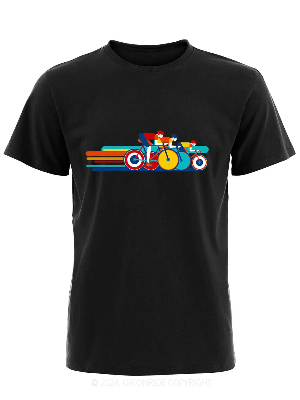 Orionride Short Sleeves Color Bar Cycling Bike T-Shirt sold by Orionride product image thumbnail 3